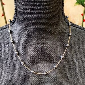 VINTAGE NINA RICCI for AVON FAUX PEARL and GOLD NECKLACE